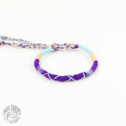 Pineapple Island Bracciale in cotone intrecciato a mano di Koh Surf: Pesca e rosa