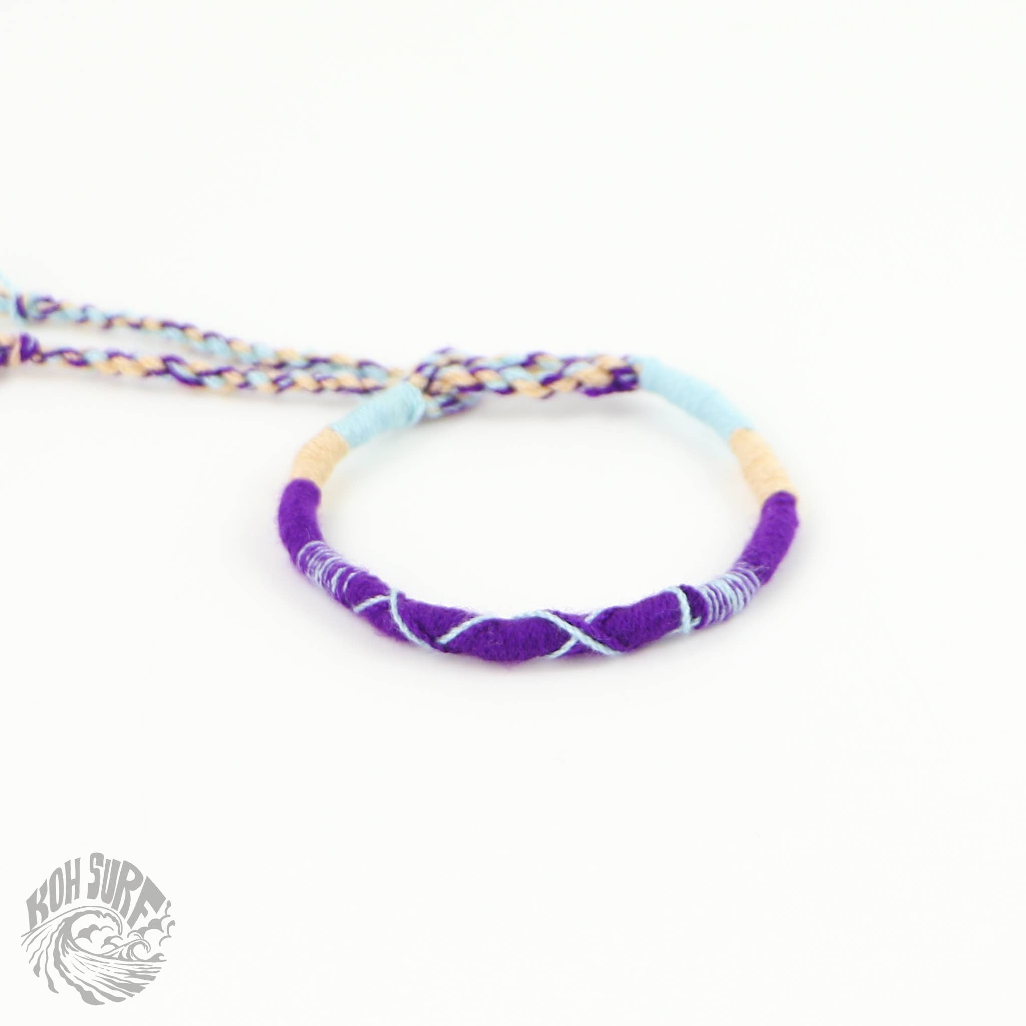Pineapple Island Bracciale in cotone intrecciato a mano di Koh Surf: Giallo & Arancione