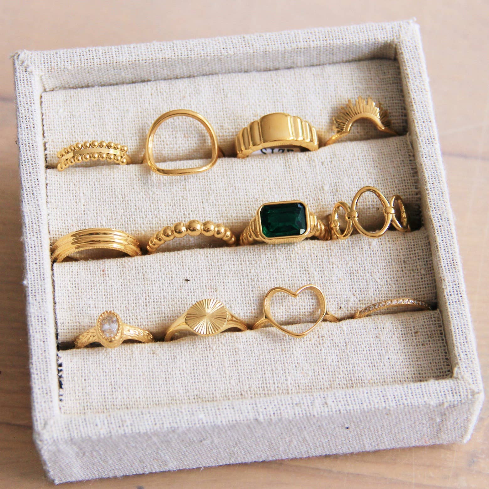 Bazou Anello in acciaio con tondo aperto - Oro