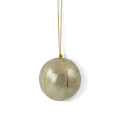 Kinta Pallina di Natale con cappuccio, strisce e dettagli dorati, 6 cm: Magenta