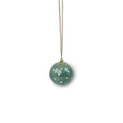 Kinta Pallina di Natale con cappellino a pois, finitura oro, 3 cm: Bianco