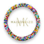 MAISON KIZO Bracciale nepalese perline di vetro E32