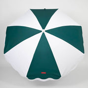 Flamingueo Ombrellone verde con strisce larghe e design ondulato