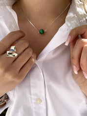 Iroquoise Collana in malachite e argento 925