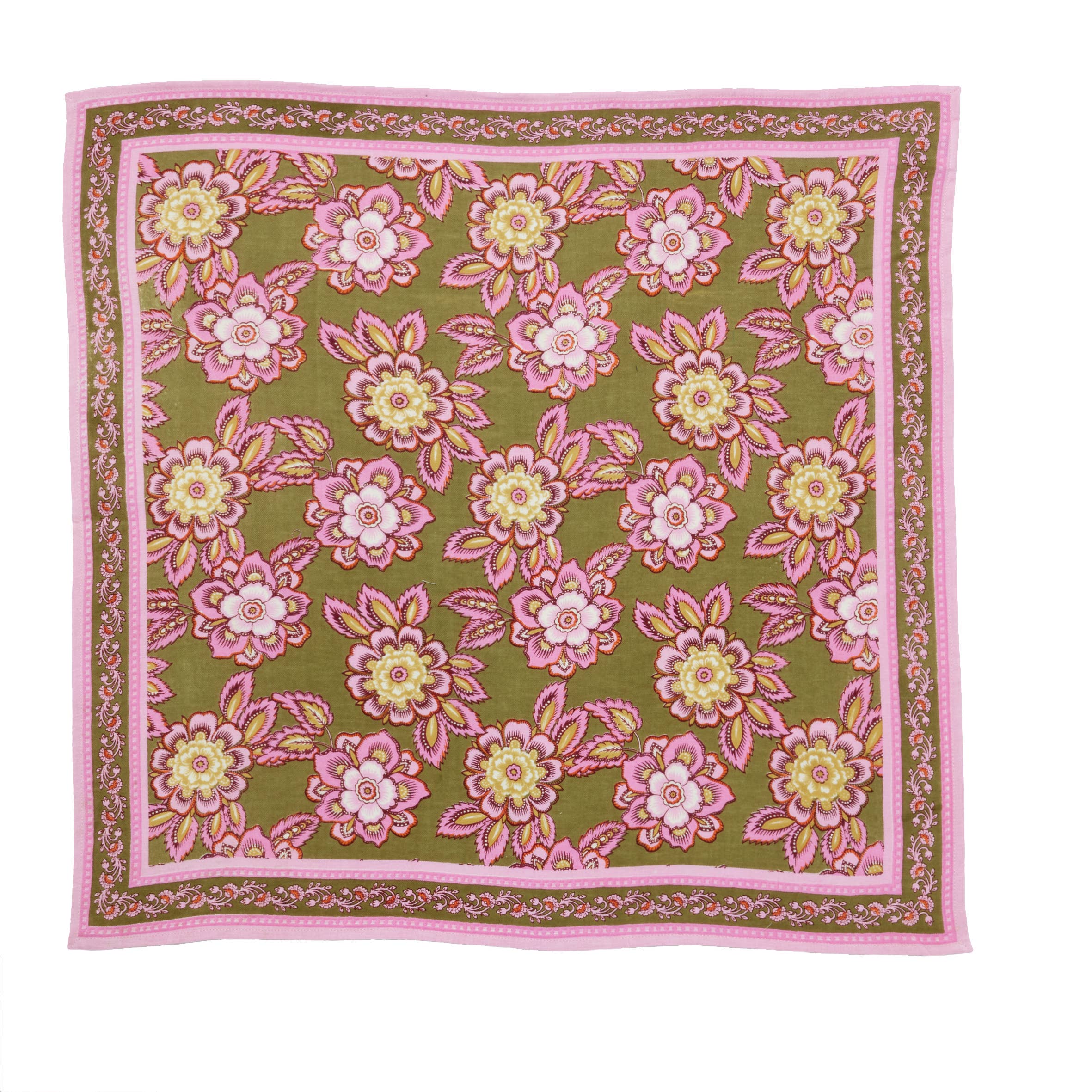 Bonheur du Jour Foulard indiano - Jakarta oliva