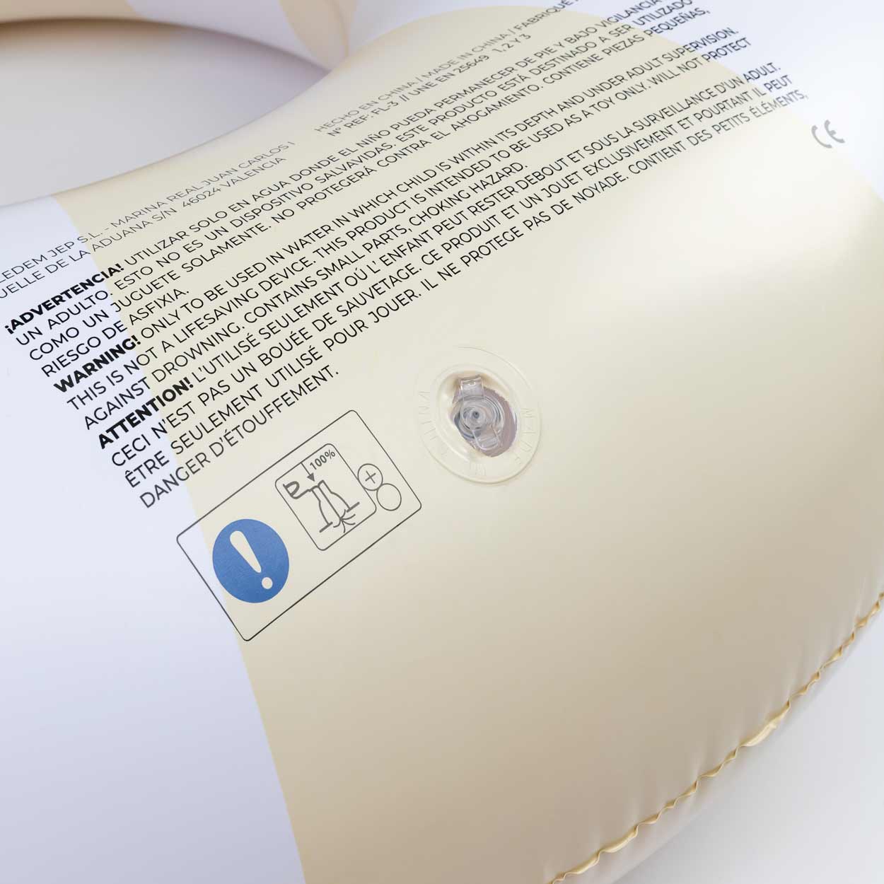 Flamingueo Ciambella gonfiabile beige grande