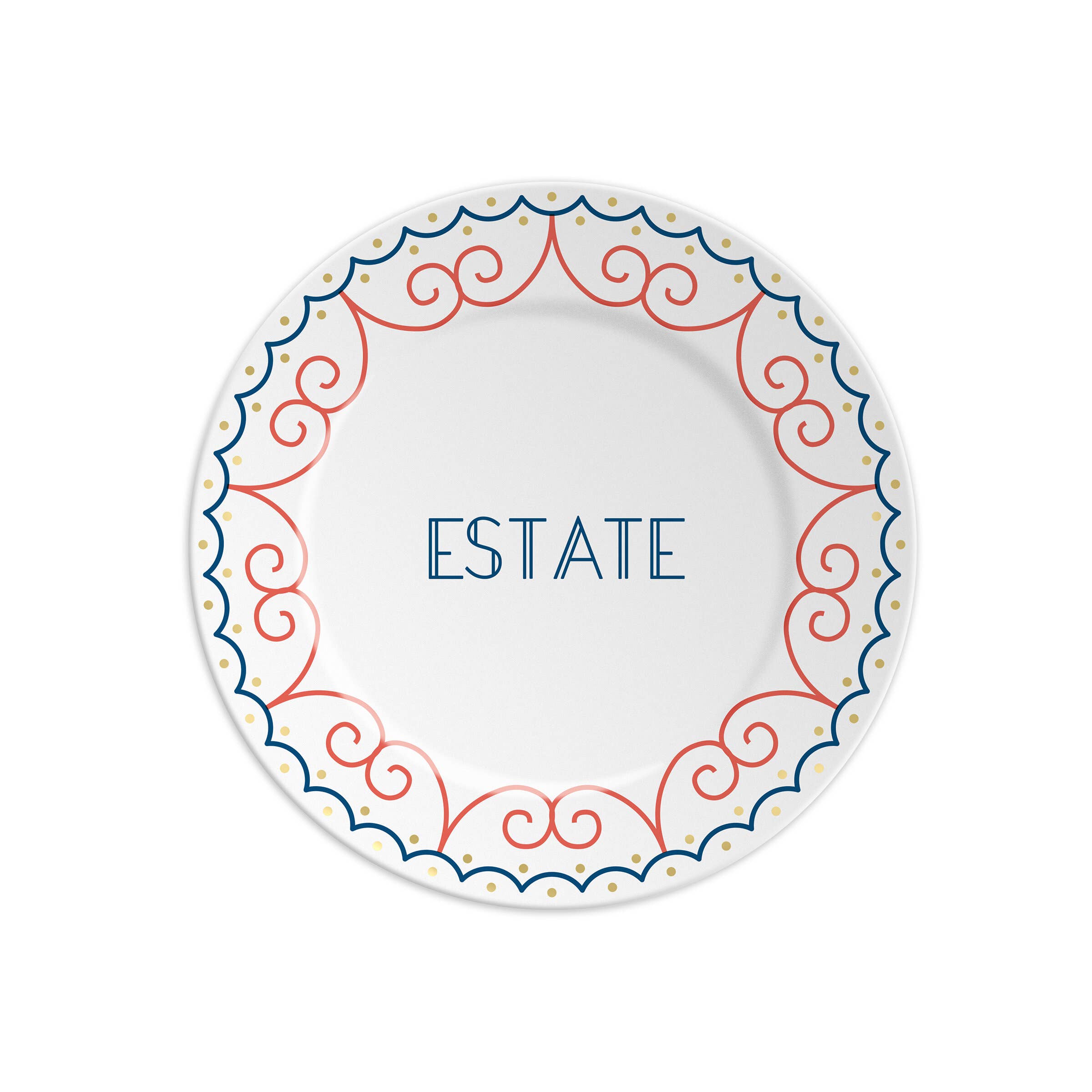 ilaria.i ESTATE - Piatto in porcellana con scritta