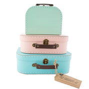 Sass & Belle Europe Valigie retrò pastello - Set di 3