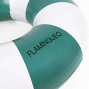 Flamingueo Ciambella gonfiabile verde e bianca grande
