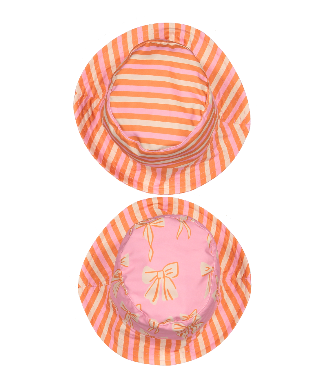 Paper Boat Cappello a secchiello a righe e fiocchi da spiaggia