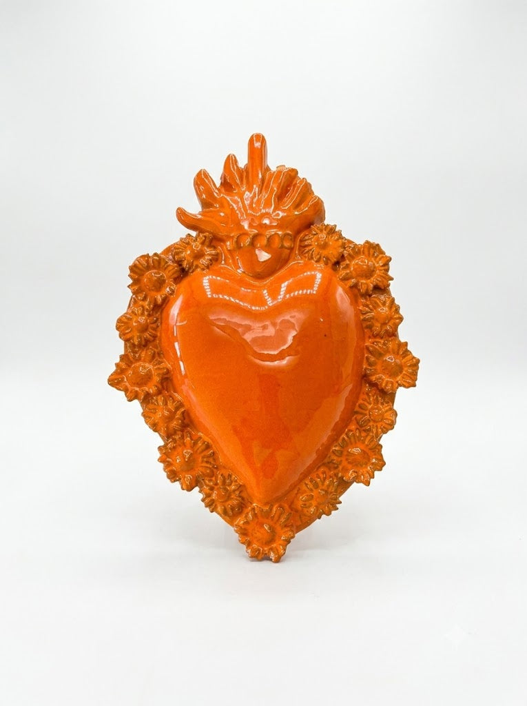 Ceramiche Fratantoni - Cuore arancione grande