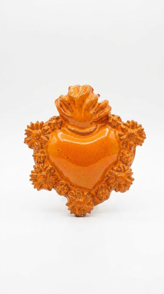 Ceramiche Fratantoni - Cuore arancione piccolo 1