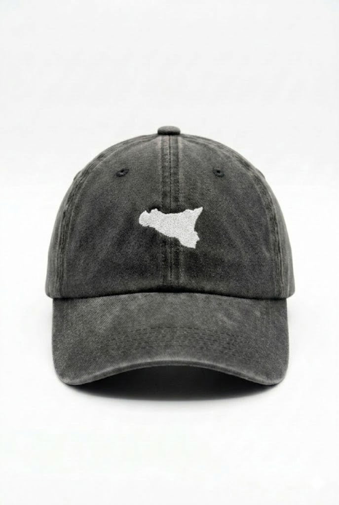Cappellino "Trinacria" in Denim Lavato