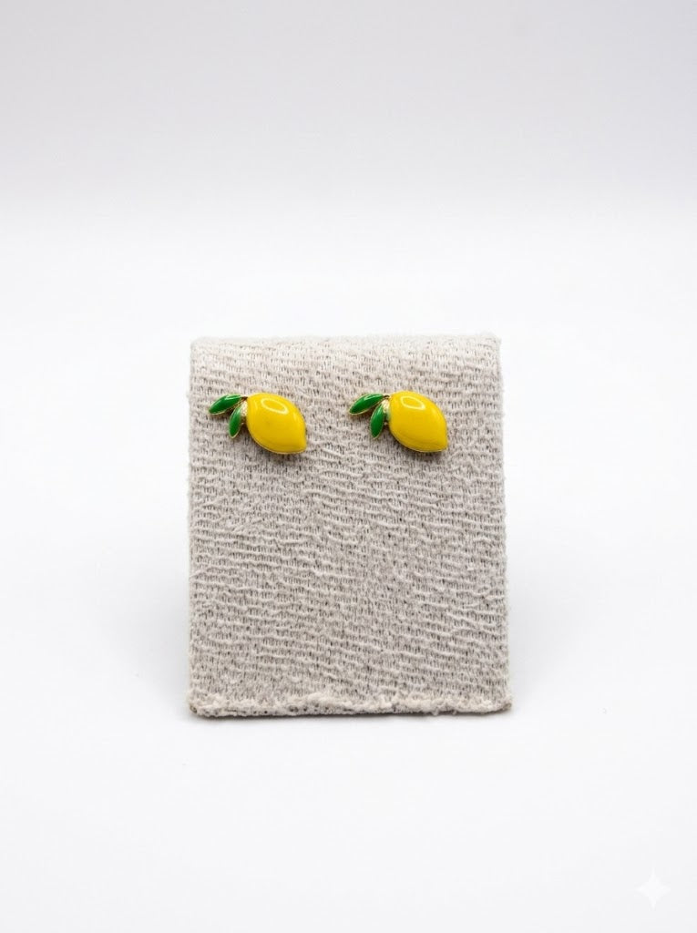 Gioielli di Sicilia - Orecchini "Limoni di Sicilia" in Argento e Smalto