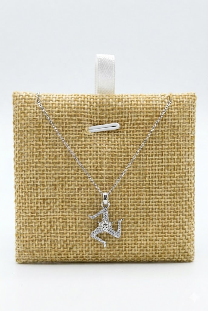 Gioielli di Sicilia - Collana Trinacria Luminosa in Argento