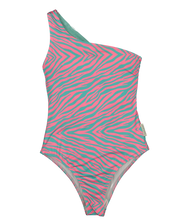 Paper Boat Costume da bagno asimmetrico Minty Waves - Speciale per ragazze preadolescenti e adolescenti
