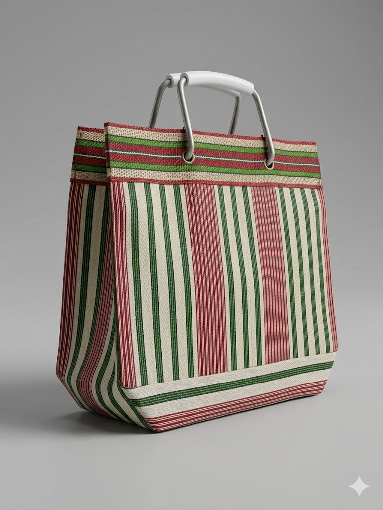 MARKET VINTAGE SMALL verde rosso bianco