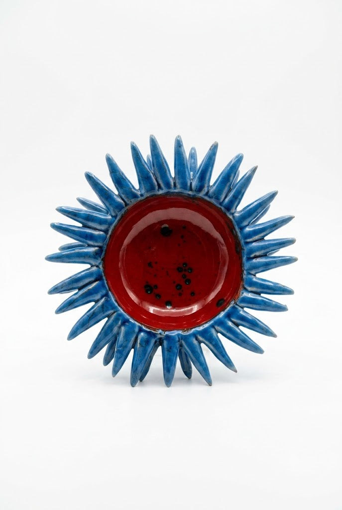 Ceramiche Fratantoni - Mezzo riccio blu rosso grande
