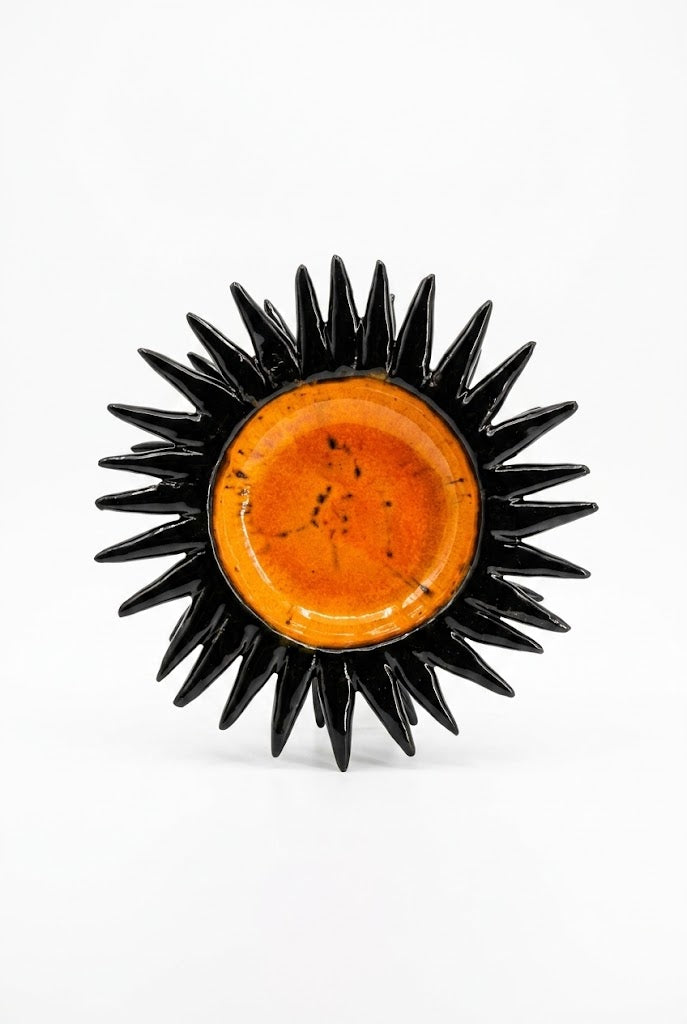 Ceramiche Fratantoni - Mezzo riccio nero arancio grande