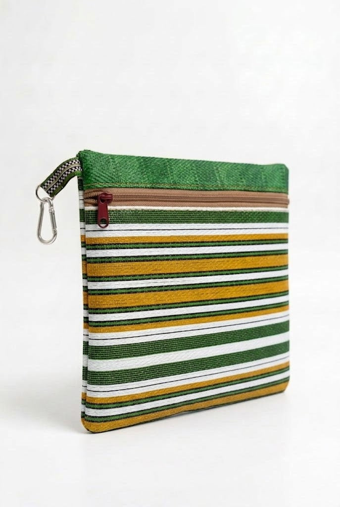BABACHIC Pouches verde giallo bianco