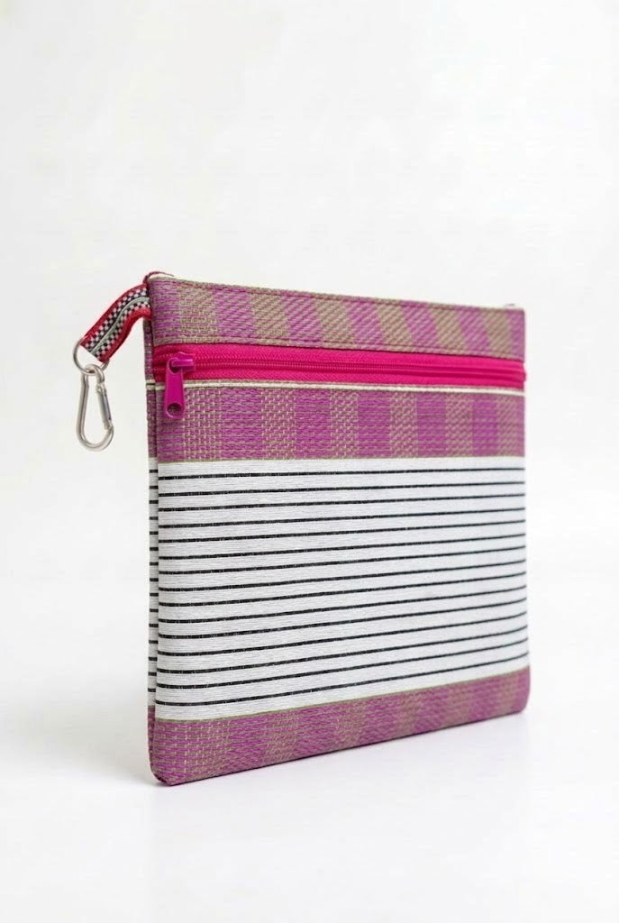 BABACHIC Pouches lilla bianco