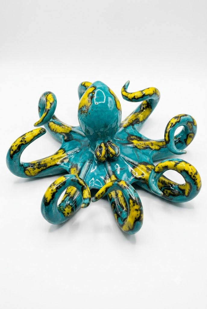 Ceramiche Fratantoni - Polpo azzurro giallo