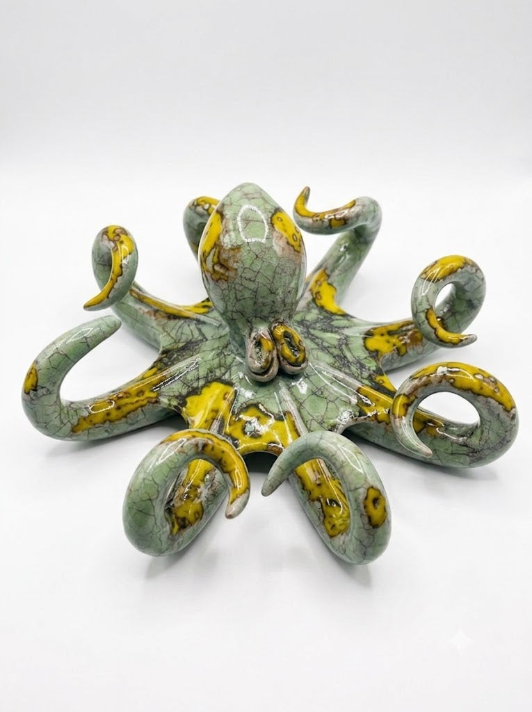 Ceramiche Fratantoni - Polpo verde giallo