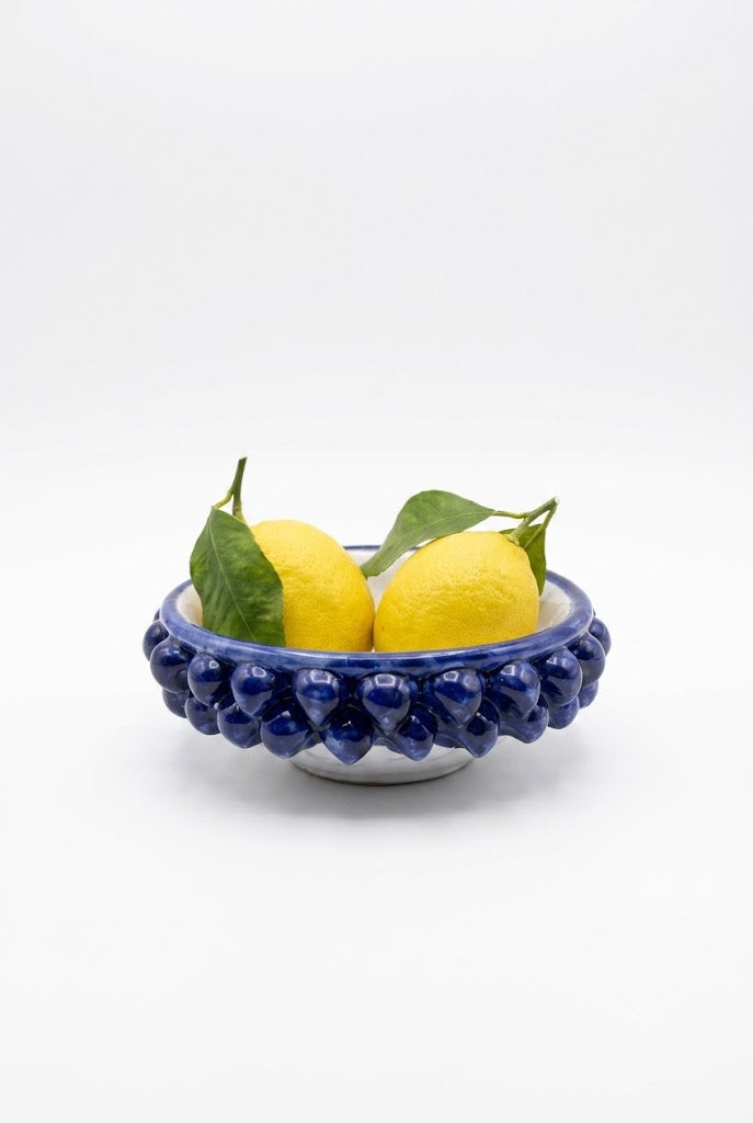 Simone Caltagirone - Ciotola mezza pigna blu