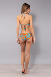 Verdissima Slip Bikini con Coulisse Jasmine arancio/lilla
