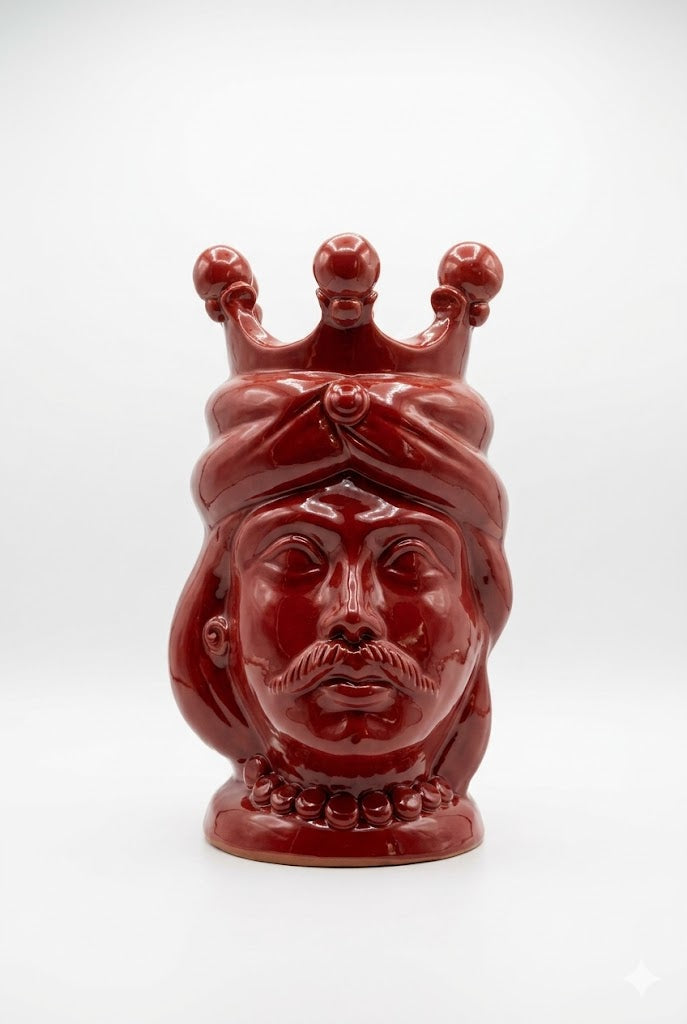 Magda Folk - Testa di Moro pop rosso 23cm