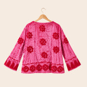 TOUT - Giacca Yasmine Velluto di Seta Rosa