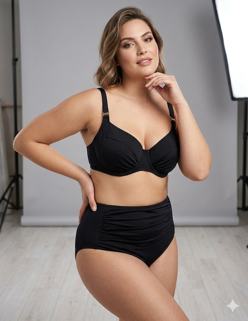 Charmline bikini Nero/Lilla