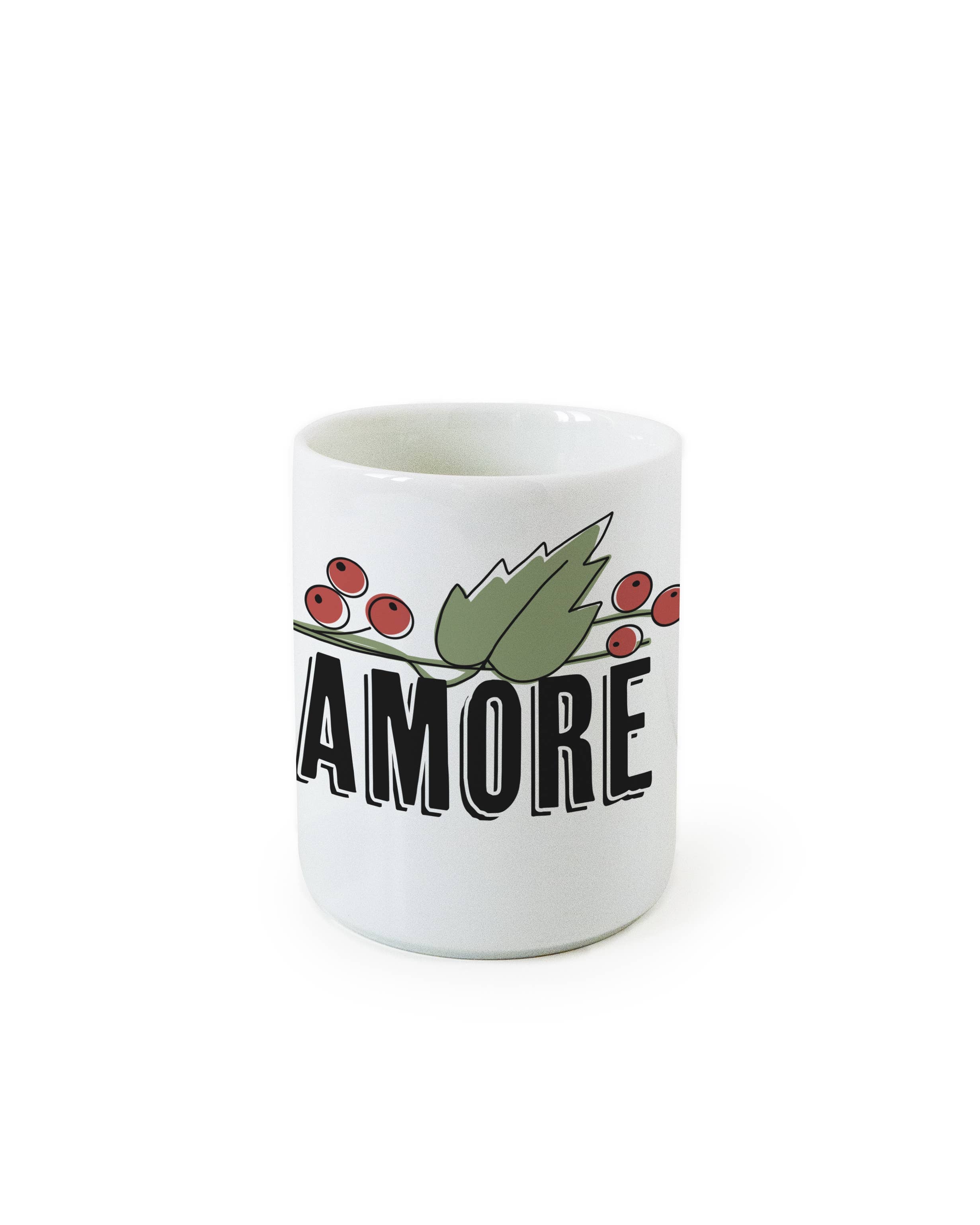 ilaria.i L'AMORE - Bicchiere in porcellana con scritta