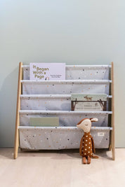 3 Sprouts Libreria per bambini con tessuto riciclato - Terrazzo: Crema Terrazzo