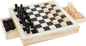 small foot Set da gioco con scacchi, dame e mulino