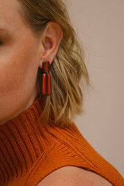 Van Schaaijk Studio Orecchini Julia - Marrone / Tramonto