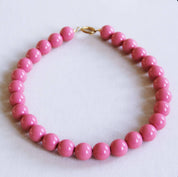 Bazou Collana con perline XXL - rosa