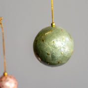 Kinta Palla di Natale con cappuccio, pois e dettagli dorati, 6 cm: Blu Sera