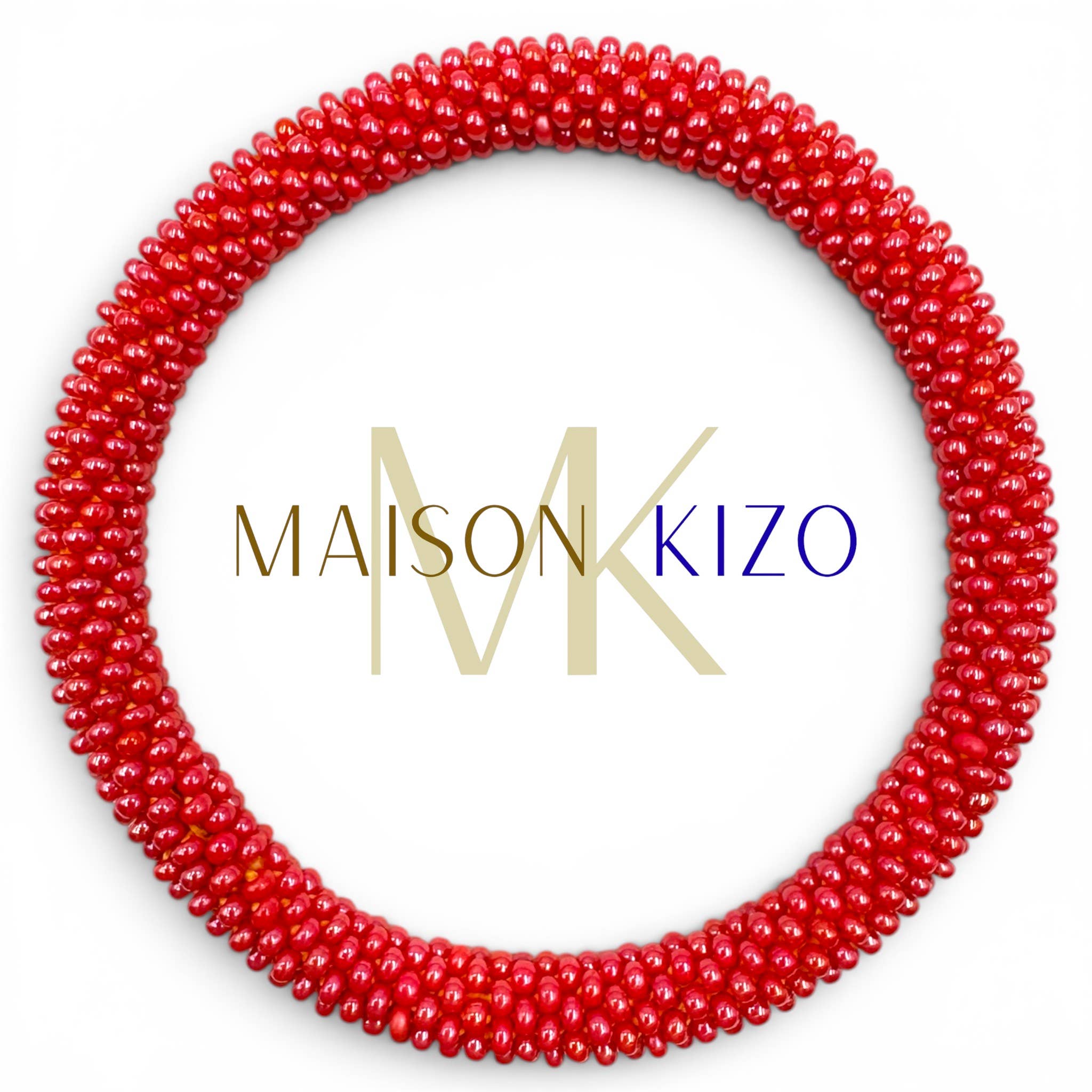 Bracciale nepalese Rosso lampone B49