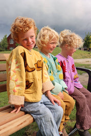 ToutVintage Giacca ricamata in cotone granchio BAMBINI