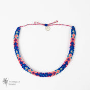 Pineapple Island Braccialetto Intrecciato Leme Surf: Blu e Rosa