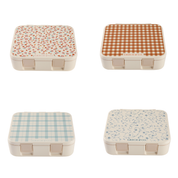 GRECH & CO Lunchbox a 3 Scomparti a Prova di Perdite | Lille Cottage Club: Sienna a quadretti