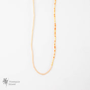 Pineapple Island Collana Girocollo Alila con Perline Delicate: Arancia