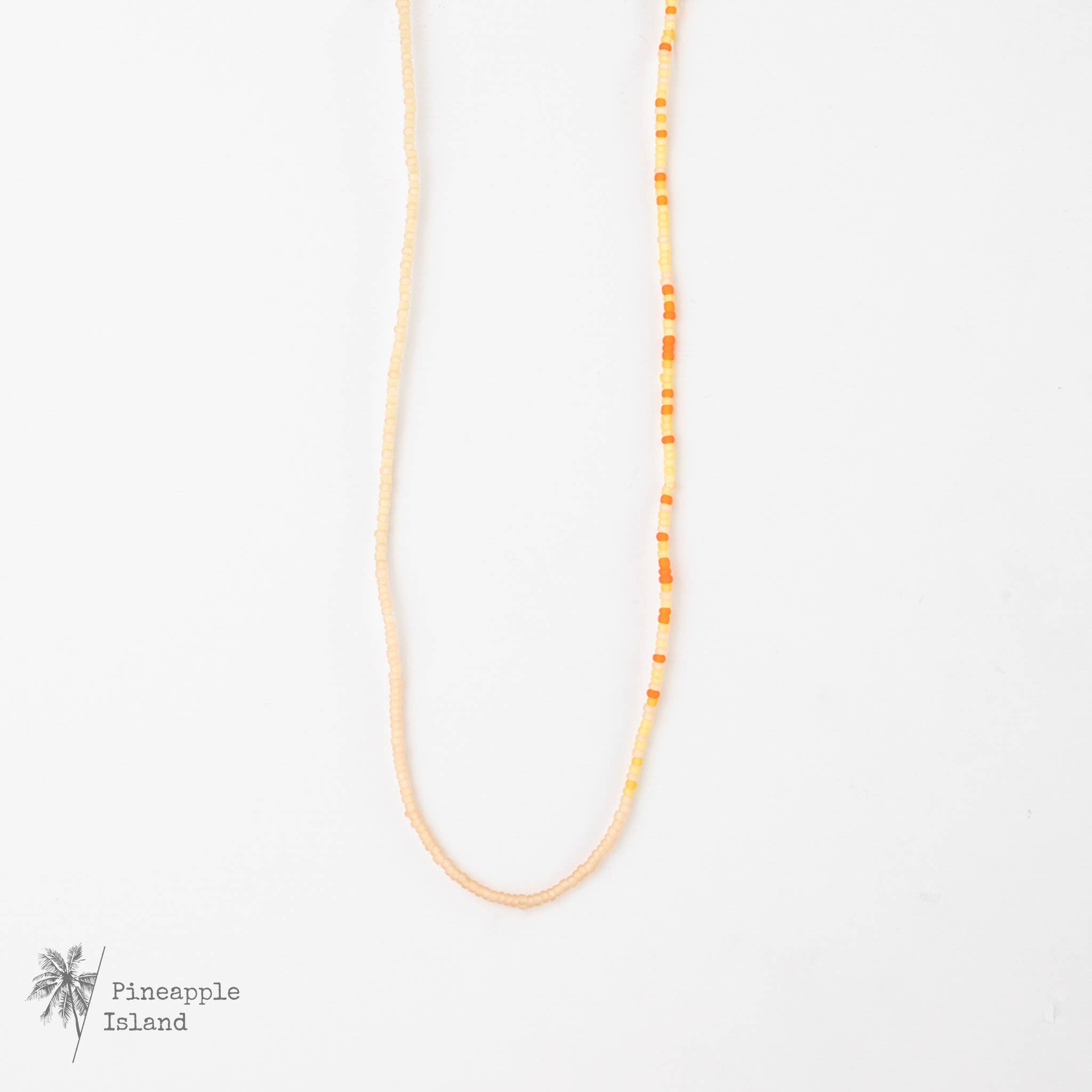 Pineapple Island Collana Girocollo Alila con Perline Delicate: Arancia