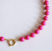 Bazou Collana con perline Miyuki - fucsia/arancione