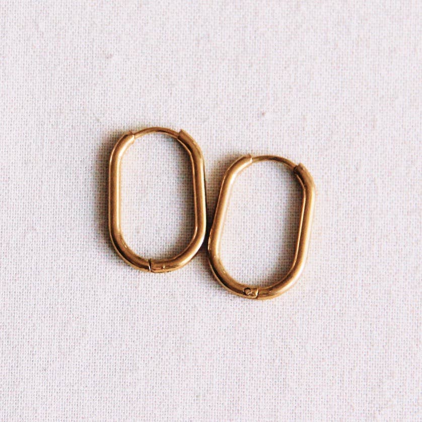 Bazou Creoli ovale in acciaio inossidabile 21 mm «basic» - oro