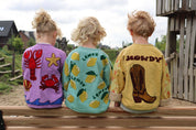 ToutVintage Giacca da cowboy per bambini con ricamo in cotone