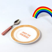 ilaria.i OVER THE RAINBOW - Piatto in porcellana scritta