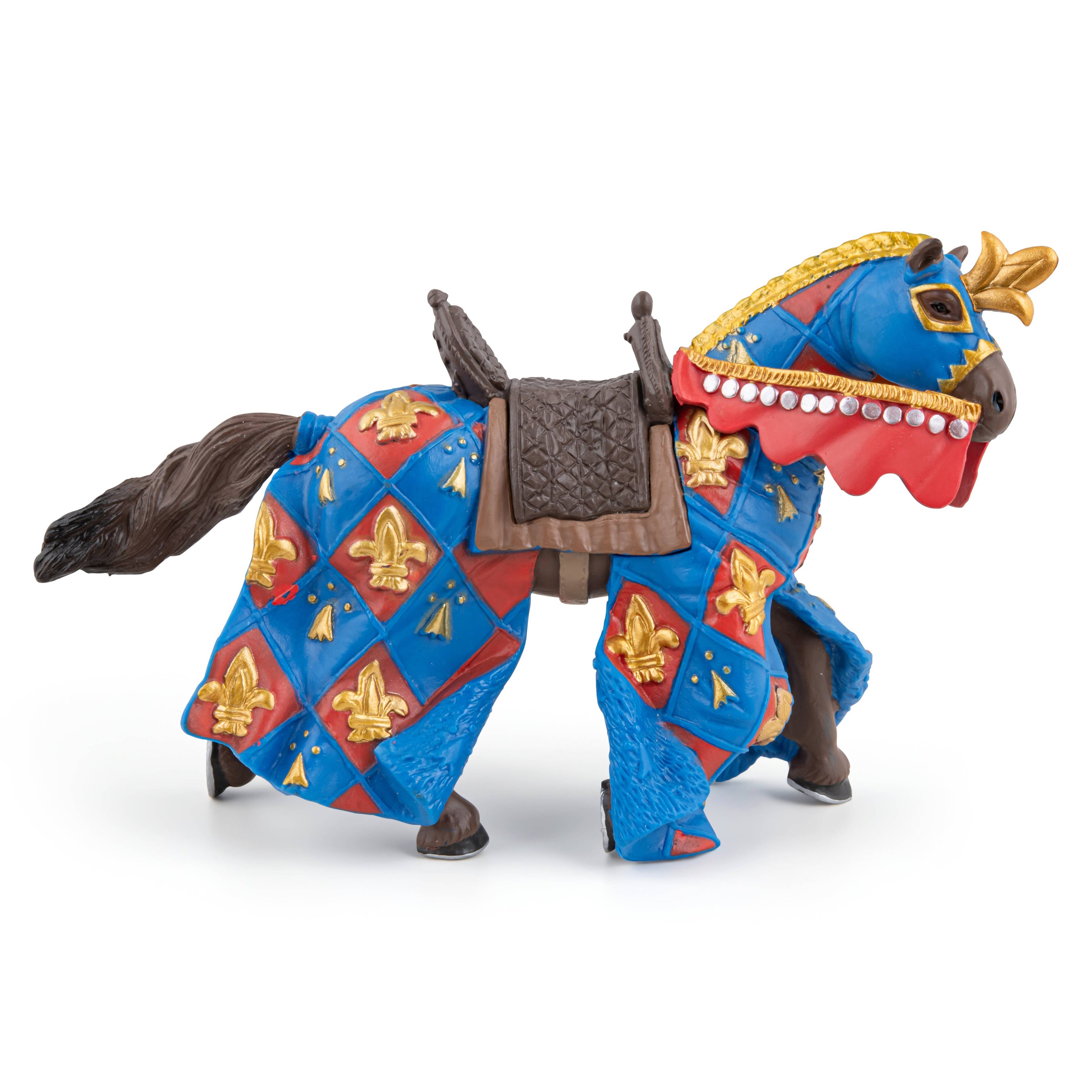 Papo Statuina cavallo blu con giglio