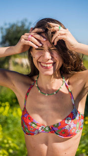 Kostumari ADELE fiori costume da bagno donna bikini